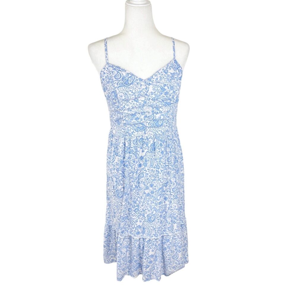 The General Good Dress Women Large Paisley Floral Sleeveless Midi Fit Flare